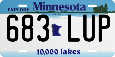 MN license plate 683LUP