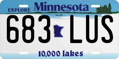 MN license plate 683LUS