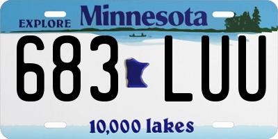 MN license plate 683LUU