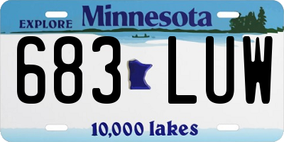 MN license plate 683LUW