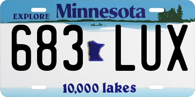 MN license plate 683LUX
