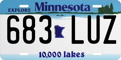 MN license plate 683LUZ