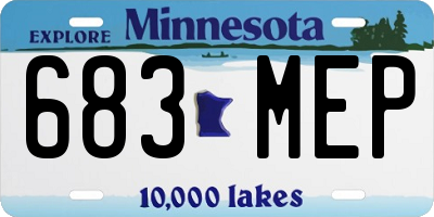 MN license plate 683MEP