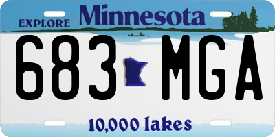 MN license plate 683MGA