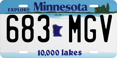 MN license plate 683MGV