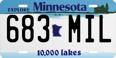 MN license plate 683MIL