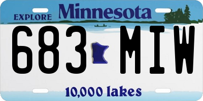 MN license plate 683MIW