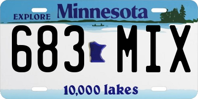 MN license plate 683MIX