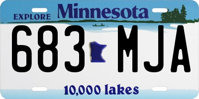 MN license plate 683MJA
