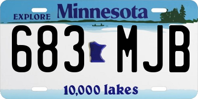 MN license plate 683MJB