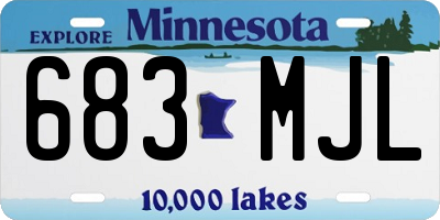 MN license plate 683MJL