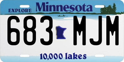 MN license plate 683MJM