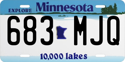 MN license plate 683MJQ