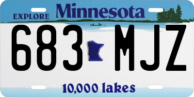 MN license plate 683MJZ