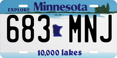 MN license plate 683MNJ