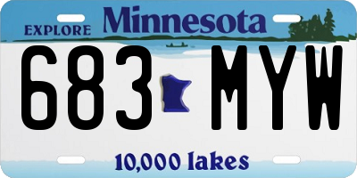 MN license plate 683MYW