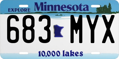MN license plate 683MYX
