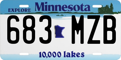 MN license plate 683MZB
