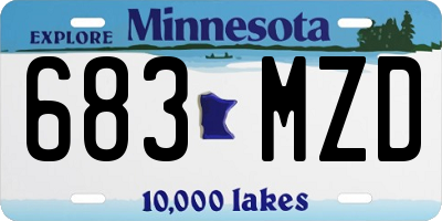 MN license plate 683MZD