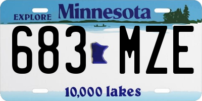 MN license plate 683MZE