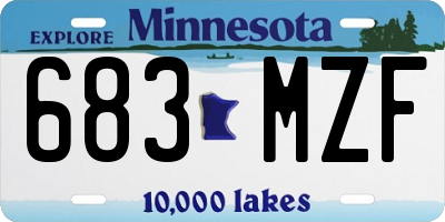 MN license plate 683MZF