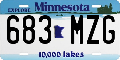 MN license plate 683MZG