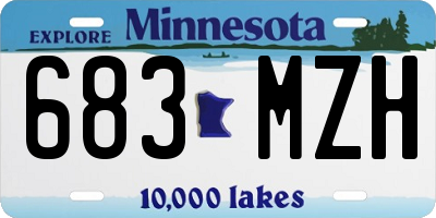 MN license plate 683MZH