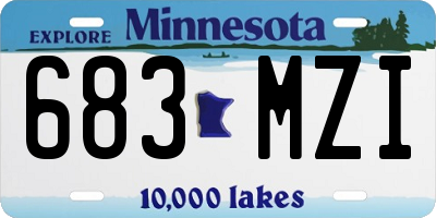 MN license plate 683MZI