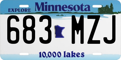MN license plate 683MZJ