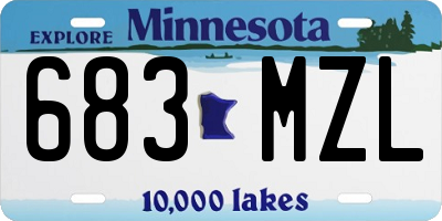 MN license plate 683MZL
