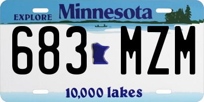 MN license plate 683MZM