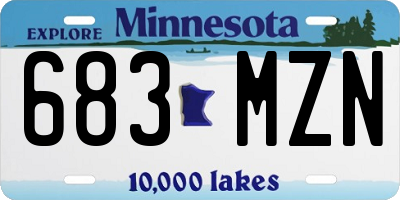 MN license plate 683MZN