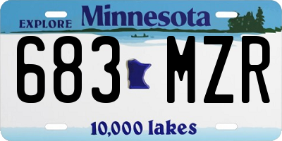 MN license plate 683MZR