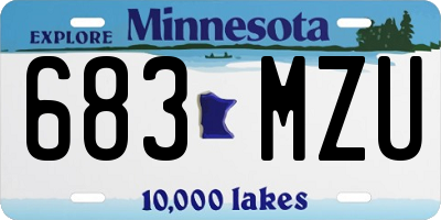 MN license plate 683MZU