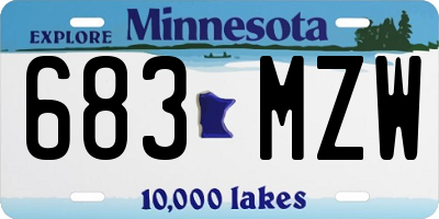 MN license plate 683MZW