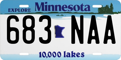 MN license plate 683NAA