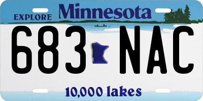 MN license plate 683NAC