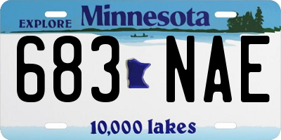 MN license plate 683NAE