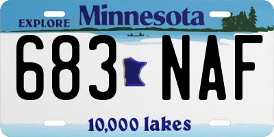 MN license plate 683NAF