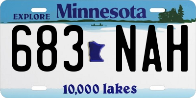 MN license plate 683NAH
