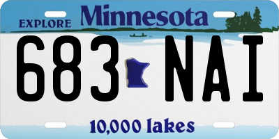 MN license plate 683NAI