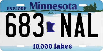 MN license plate 683NAL
