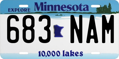 MN license plate 683NAM