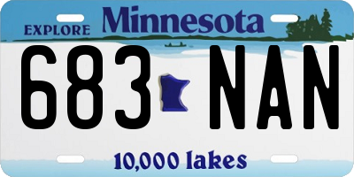 MN license plate 683NAN