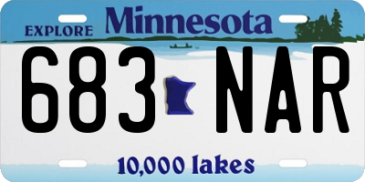 MN license plate 683NAR