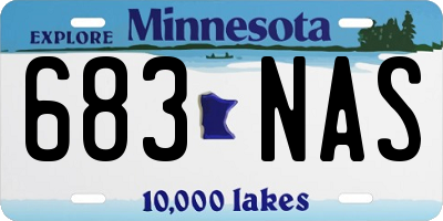 MN license plate 683NAS
