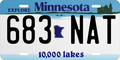 MN license plate 683NAT