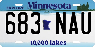 MN license plate 683NAU