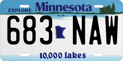MN license plate 683NAW