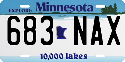 MN license plate 683NAX